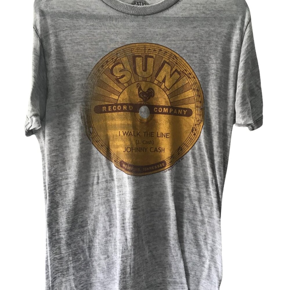 Johnny Cash "I Walk the Line" Record Graphic Tee - Size M